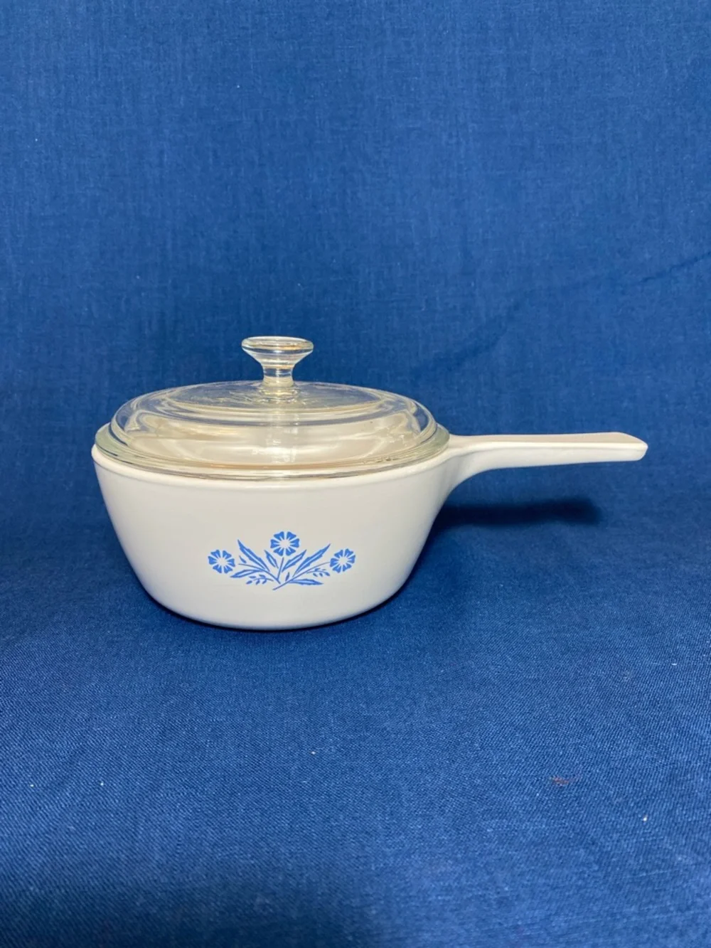 Vintage Corning Ware Blue Cornflower P-82-B 1.5 Pint Menuette Saucepan & Lid